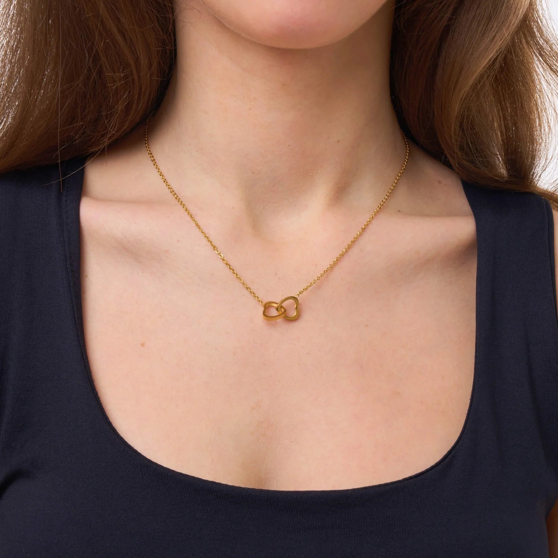 Personalized Double Hearts Necklace