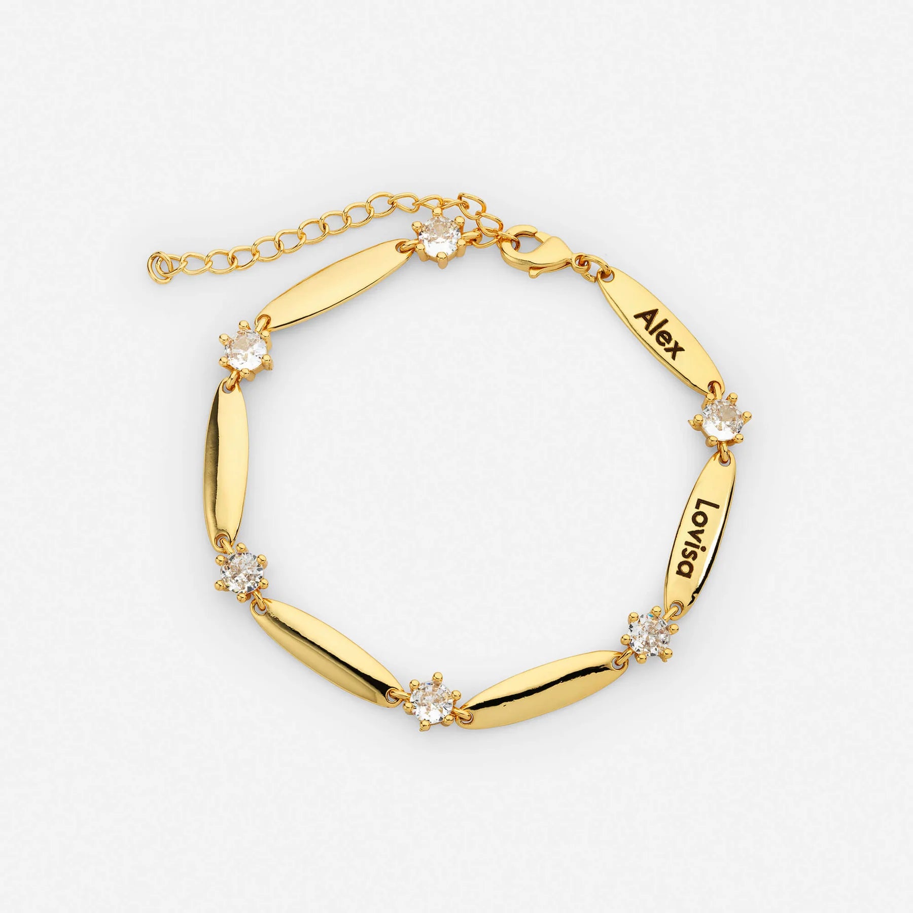 Personalized Wand Bracelet with Crystals